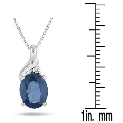 4.00 Carat All Natural Sapphire and Diamond Matching Set in .925 Sterling Silver
