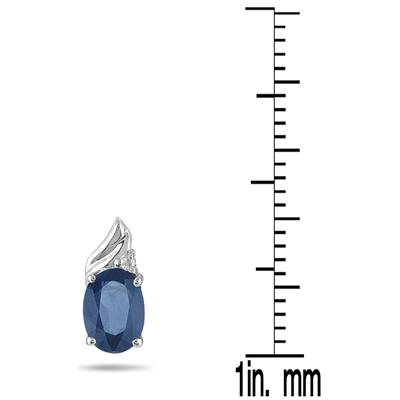 4.00 Carat All Natural Sapphire and Diamond Matching Set in .925 Sterling Silver