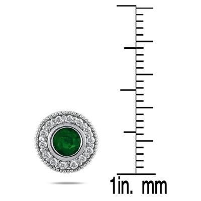 2.00 Carat Emerald & Diamond Jewelry Set in .925 Sterling Silver