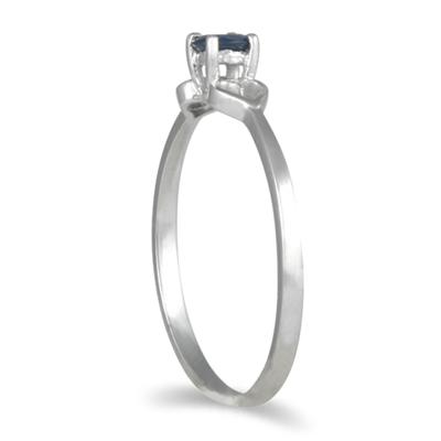 Sapphire Ring in 10K White Gold