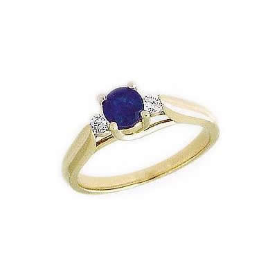 Three Stone Sapphire and Diamond Ring