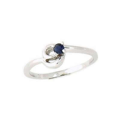 Sapphire Twist Rings 14K White Gold