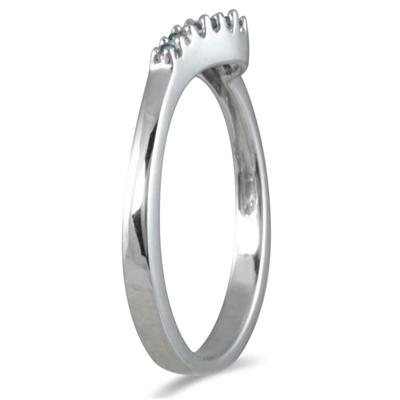 1/10 Carat TW Blue Diamond Twist Ring in 10K White Gold
