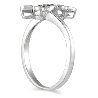 1/4 CTW Diamond Butterfly Ring in Sterling Silver