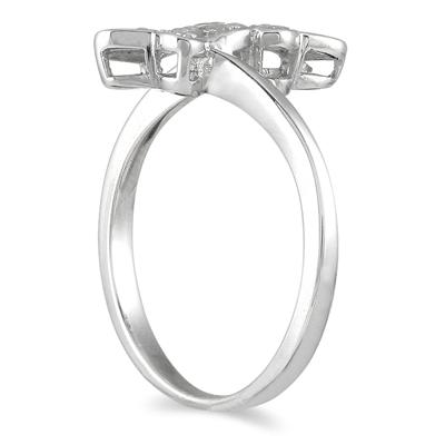 1/4 CTW Diamond Butterfly Ring in Sterling Silver