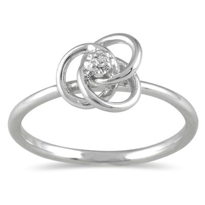 Diamond Swirl Promise Ring in 10K White Gold