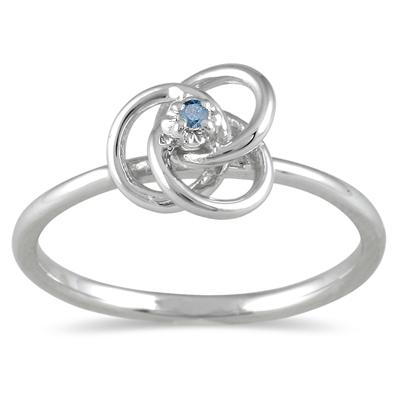 Diamond Swirl Promise Ring in 10K White Gold