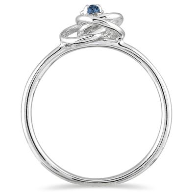 Diamond Swirl Promise Ring in 10K White Gold