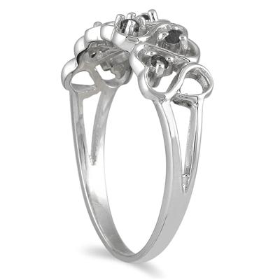 .12CTW Diamond Rope Twist Ring in Sterling Silver