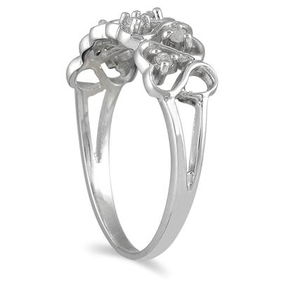 .12CTW Diamond Rope Twist Ring in Sterling Silver
