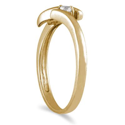 1/10 Carat Diamond Ring in 14K Yellow Gold