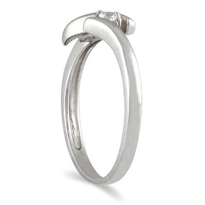 1/10 Carat Diamond Ring in 14K White Gold