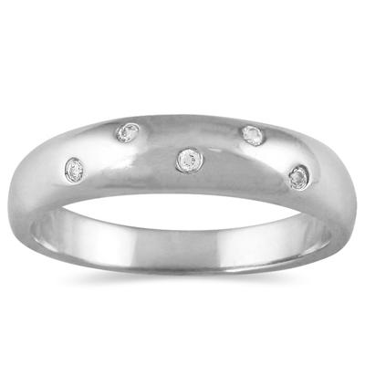 Diamond 5 Sparkles Ring in 10K White Gold