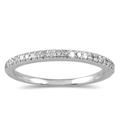 1/4 Carat TW Diamond Wedding Band in 10K White Gold