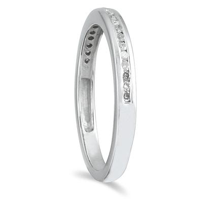 1/5 Carat TW Diamond Wedding Channel Band in 10K White Gold
