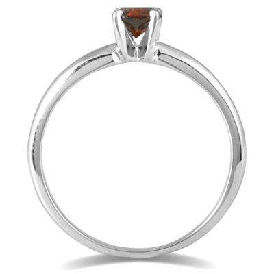 1/4 CTW Cognac Diamond Ring in 14K White Gold