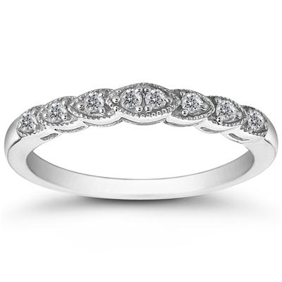 1/5 Carat TW Diamond Band in 10K White Gold