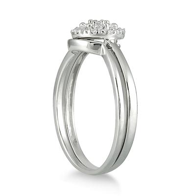 1/4 Carat Diamond Bridal Set in 10K White Gold