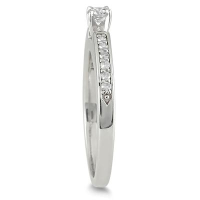 1/4 Carat Diamond Promise Ring in 10K White Gold