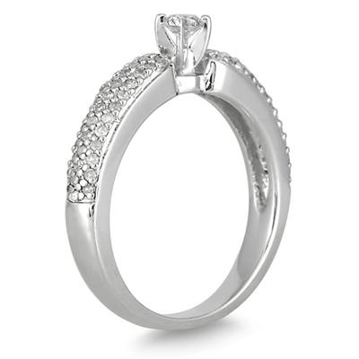 3/5 Carat Diamond Engagement in 10K White Gold