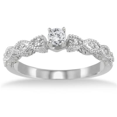 1/4 Carat Diamond Promise Ring in 10K White Gold