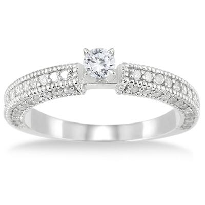 3/4 Carat Diamond Promise Ring in 10K White Gold