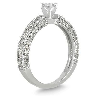 3/4 Carat Diamond Promise Ring in 10K White Gold