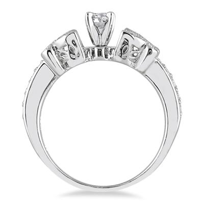 1/3 Carat T.W Diamond Engagement Ring in 10K White Gold