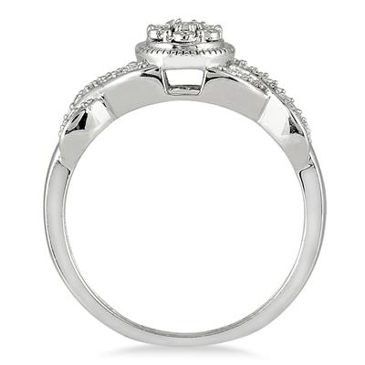 1/10 Carat TW Diamond Ring in 14K White Gold 