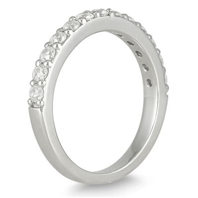 1/2 Carat Diamond Wedding Band in 14K White Gold