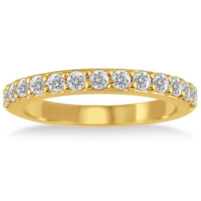 1/2 Carat Diamond Wedding Band in 14K Yellow Gold