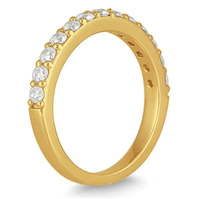 1/2 Carat Diamond Wedding Band in 14K Yellow Gold