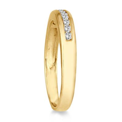 1/4 Carat Channel Set Diamond Wedding Band in 14K Yellow Gold 