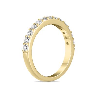 1/2 Carat TW Diamond Wedding Band in 10K Yellow Gold