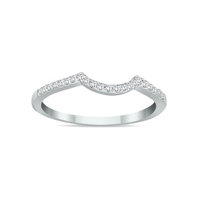 1/8 Carat TW Diamond Wedding Band in 14K White Gold
