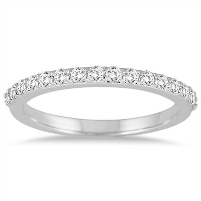 1/3 Carat TW Diamond Wedding Band in 14K White Gold