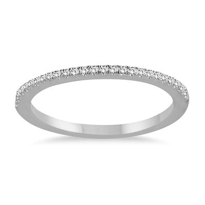 1/5 Carat Diamond Wedding Band in 14K White Gold
