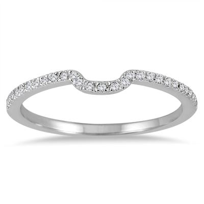1/8 Carat TW Diamond Wedding Band in 14K White Gold