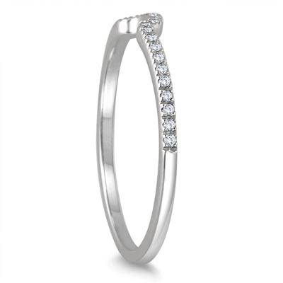 1/8 Carat TW Diamond Wedding Band in 14K White Gold