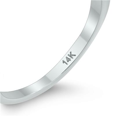 1/8 Carat TW Diamond Wedding Band in 14K White Gold