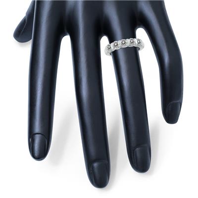 1 1/2 Carat TW Five Stone Diamond Wedding Band in 14K White Gold
