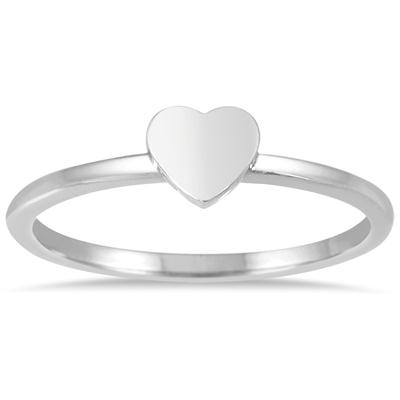 Stackable Heart Ring in 14K White Gold