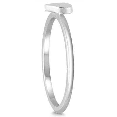 Stackable Heart Ring in 14K White Gold