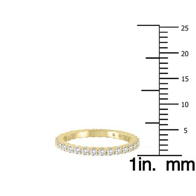 Diamond Eternity Band in 10K Yellow Gold (.81 - .99 CTW)