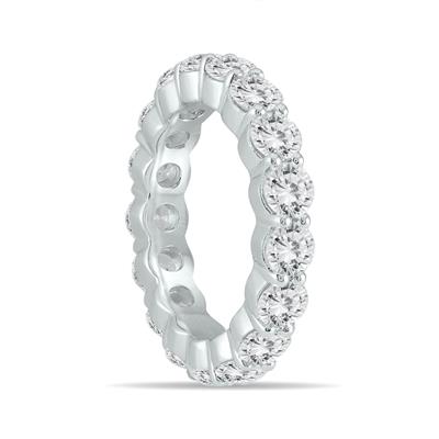 AGS Certified Diamond Eternity Band in 14K White Gold (3.75 - 4.25 CTW) 