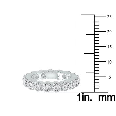 AGS Certified Diamond Eternity Band in 14K White Gold (3.75 - 4.25 CTW) 