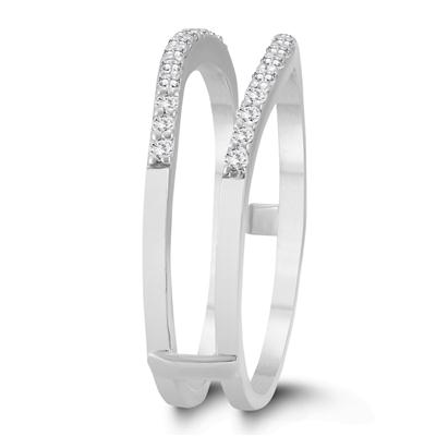 1/4 Carat TW Diamond Insert Ring in 10K White Gold
