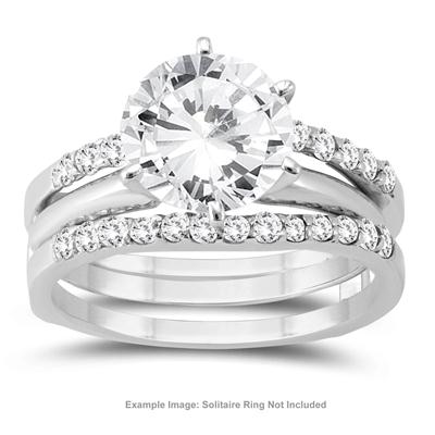 1/2 Carat TW Diamond Insert Ring in 14K White Gold