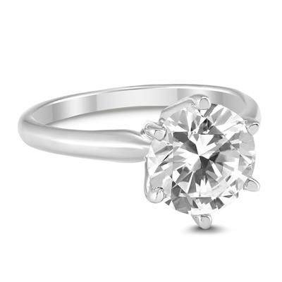 IGI Certified Lab Grown 1 1/4 Carat Diamond Solitaire Ring in 14K White Gold (I Color, SI1 Clarity)