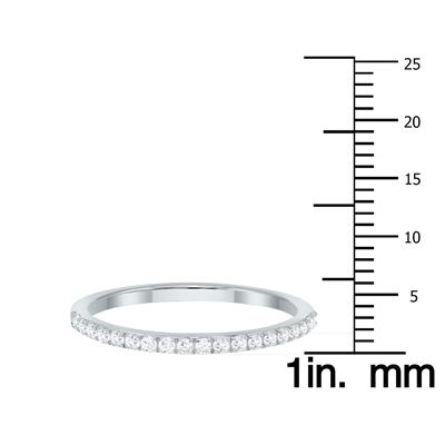 1/5 Carat TW Thin Diamond Wedding Band in 10K White Gold